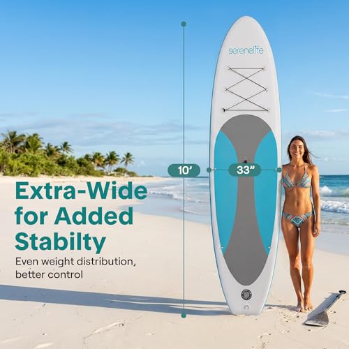 Inflatable Stand Up Paddle Board Blue 10' with Accessories - Stable & Portable
