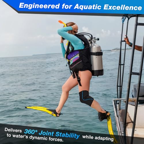 Nvorliy AquaFlex Pro Knee Brace - Medium Compression Knee Sleeve for Water Sports & Injury Recovery