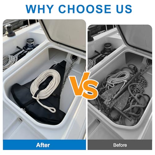 Boat Anchor Storage Bag - Heavy Duty Neoprene Wrap with Buckle Straps, 32x26 Inches