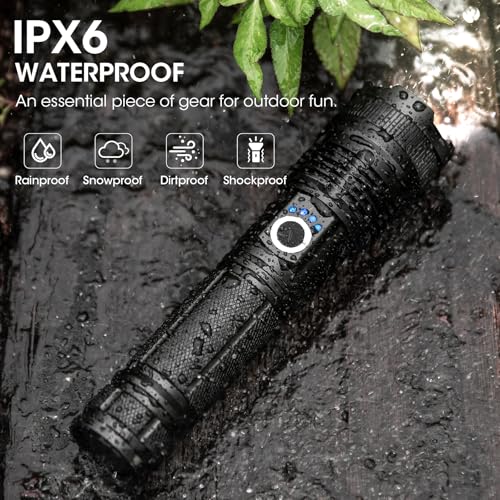 Rechargeable LED Flashlights 4 Pack Super Bright Waterproof Handheld Camping Lights
