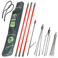 Orange Hawaiian Sling Spearfishing Pole Set - Fiberglass & Stainless Steel
