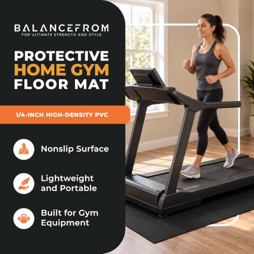 BalanceFrom 48 x 72-Inch High-Density PVC Gym Floor Mat - 1/4 Inch Thick
