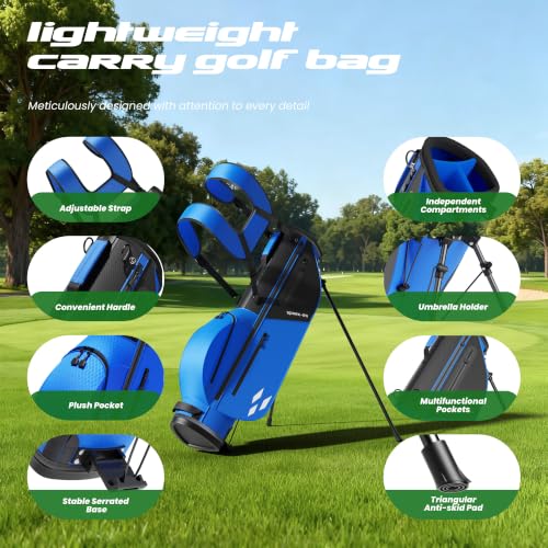 Kids Golf Clubs Set for Ages 6-8 - Right Hand Blue, Junior Golf Equipment