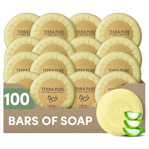 Travel Size Body Bar Soap 100 Pieces - Green Tea Scent, Hotel & Vacation Amenities