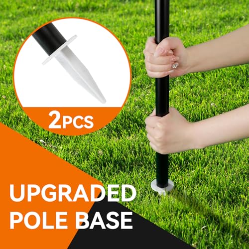 Olybeaka 12ft Black Badminton Net Set for Backyard Easy Setup & Stable Play