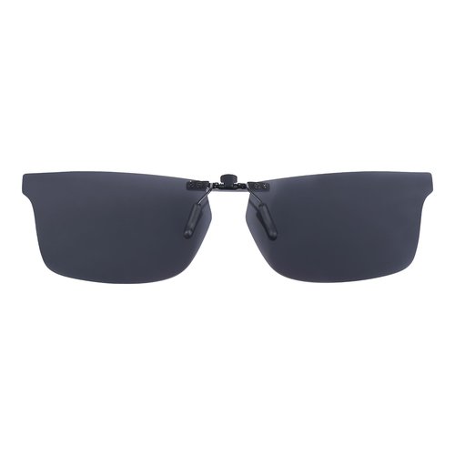 Polarized CLIP-ON Sunglasses for Oakley Ox8081 Plank 2.0 (Black, 55 X 18)