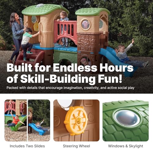 Kids Climber Playset with Slides & Playhouse - Outdoor Jungle Gym for Ages 2-6 Variation of Climber