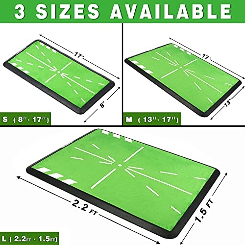Premium Impact Golf Mat with Swing Path Trace & Shock Absorption