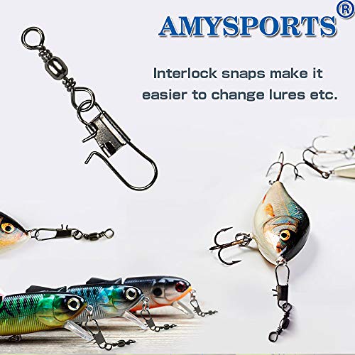 Fishing Barrel Swivel Snap 12 Size 24lb Stainless Steel Saltwater Freshwater 50 pcs