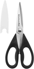 KitchenAid Kitchen Shears - Durable Stainless Steel Scissors with Protective Sheath | 8.72 Inch, Black