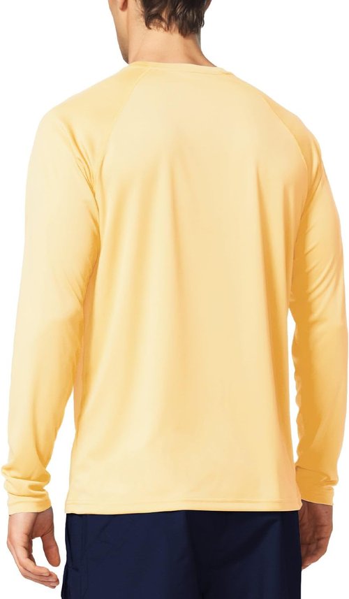 Baleaf Men's UV Protection Long Sleeve Rash Guard - Quick Dry, Lightweight, UPF 50+ for Fishing & Running
