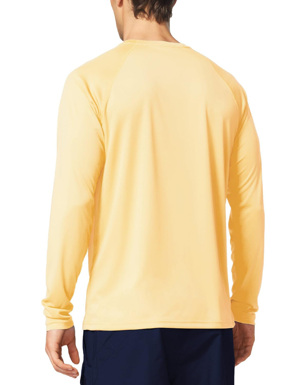 baleaf Mens UPF 50+ Sun Protection Shirts Long Sleeve Rash Guard, Quick Dry 4-Way Stretch for Fishing Swimming Surfing 01-Custard 3XL