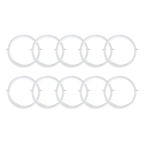 PATIKIL 10M Badminton Racket String, 10 Pack Durable Nylon Racquet Replacement Lines Thread Wire High Elastic for Badminton Training, White