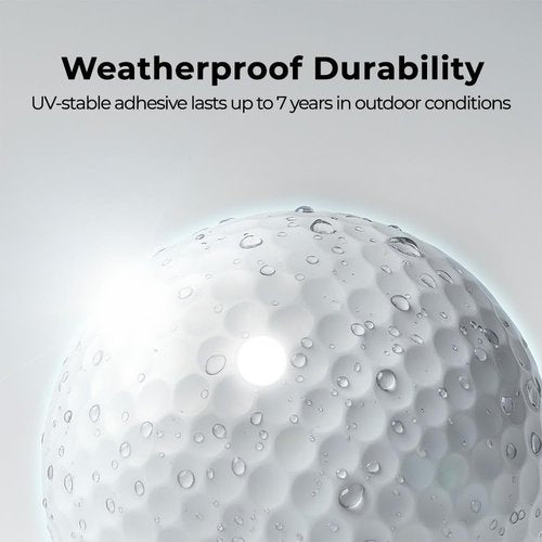 Golf Club & Golf Ball, White Reflective Dot Stickers, 3M Weatherproof Decals for Enhanced High Speed Camera Detection and Simulators, 1/4 Inch Size, Pack of 546