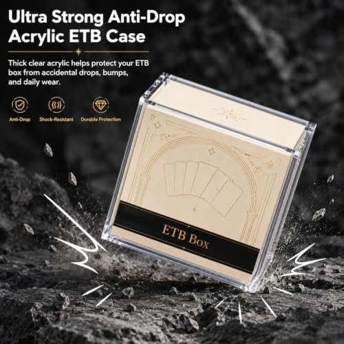4 Pack Acrylic Elite Trainer Box Protector - Waterproof, Scratch-Resistant, Stackable with Magnetic Lid