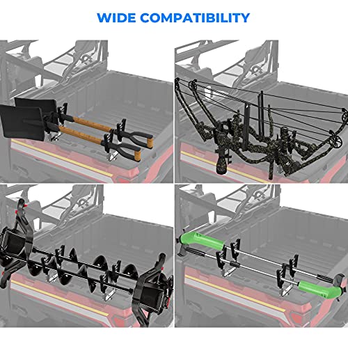 UTV Tool Rack for 1-7/16 Inch Tie-Down Holes Cargo Bed Mounting