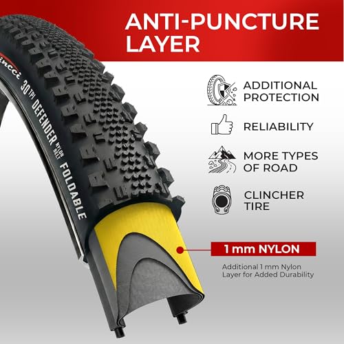 Black 700x38c Gravel Bike Tires Foldable Anti-Puncture 40-622 Set