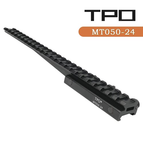24-Slot Picatinny Rail Riser Mount, 10" Length Flat Top Mount Adapter and Riser (Low - 0.5") (MT050-24)