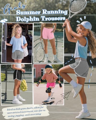 Girls' Athletic Shorts 4 Pack - School Uniform Performance Activewear