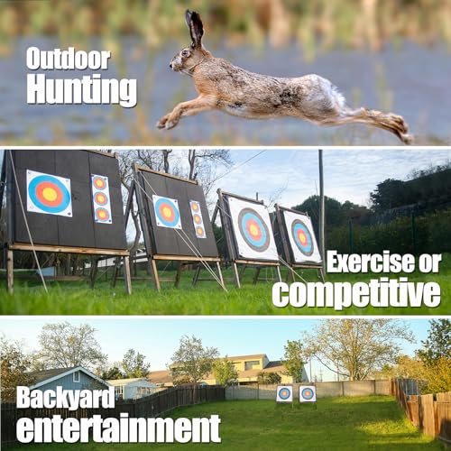 Recurve Bow and Arrow Set for Adults 50lb Takedown Hunting & Practice Kit