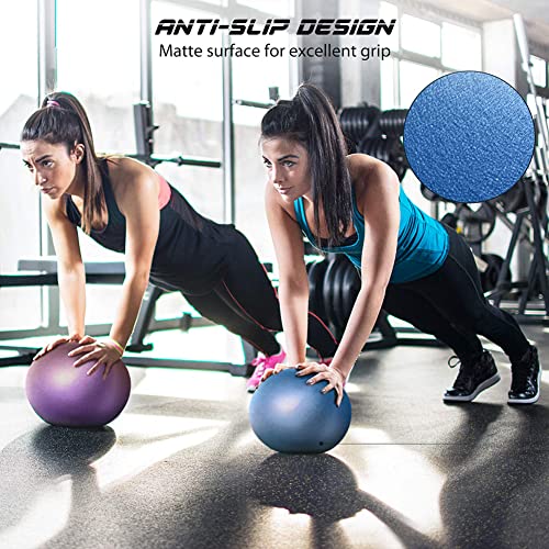 Skyblue 9-Inch Anti-Burst Pilates Ball with Pump - Core & Balance Exercise