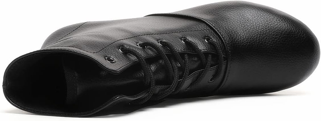 Skiennix Lace-Up Black Jazz Dance Boots - Stylish & Comfortable for Women & Girls