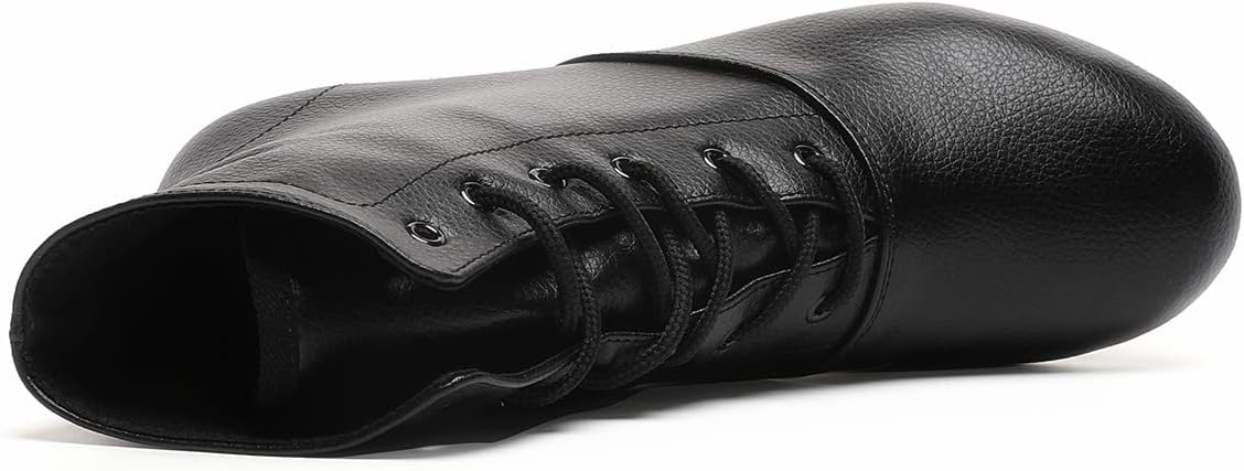 Skiennix Lace-Up Black Jazz Dance Boots - Stylish & Comfortable for Women & Girls