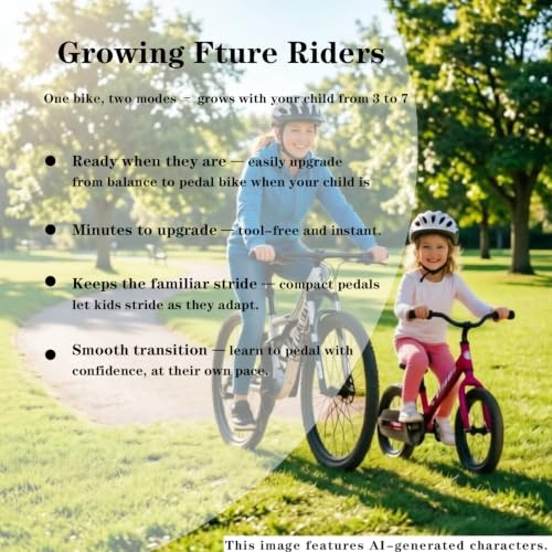 Pedal Conversion Kit for Balance Bikes - Easy Assembly, Durable Chain Guard