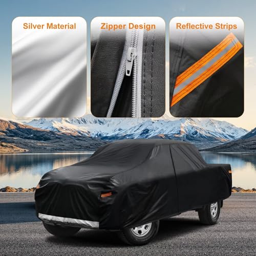 Kayme Heavy Duty Truck Cover for GMC Sierra 2002-2025 Double/Extended/Crew Cab Black