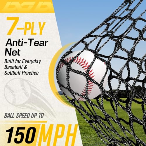 PodiuMax 7x7FT Baseball Hitting & Pitching Net with 2 Strike Zones