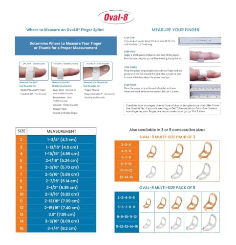 Oval-8 Finger Splint, Size 12, Beige – 3-Point Products (Variation: Beige / 12)