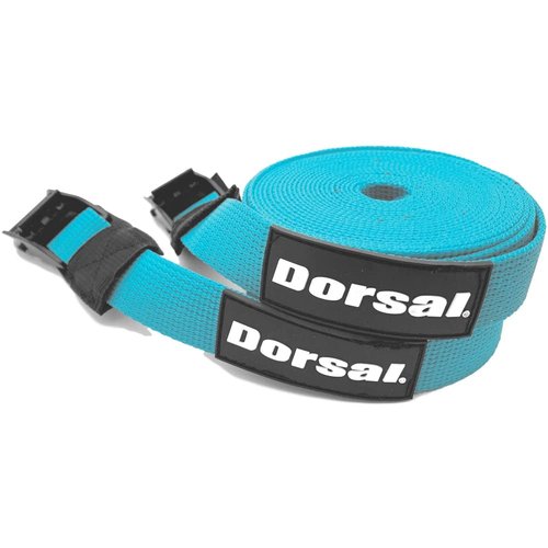 DORSAL Surfboard Tie Down Straps - 15 Ft Roof Rack for Surf, Kayak, SUP, Black 2 Pack
