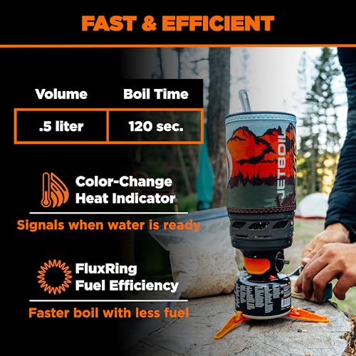 Jetboil Flash 1.0L Portable Camping Stove with Auto Ignition & Fast Boil