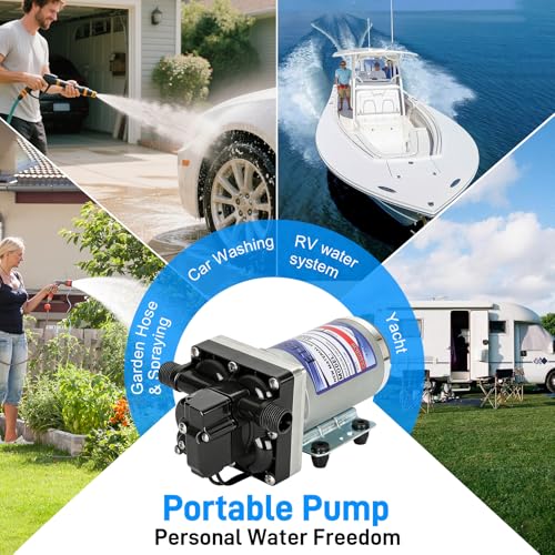 115V Water Pump 3GPM with Strainer for RV Marine Boat - Reliable Utility Pump