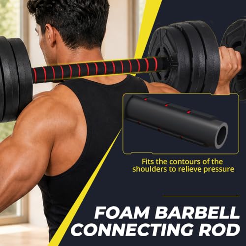 60LBS Adjustable Dumbbell Set - 5-in-1 Space-Saving Home Gym Equipment