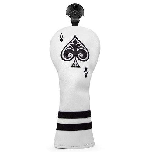 Montela Golf Club Covers Poker Ace 3 Wood Headcover Driver Cover Fairway Wood Headcover Hybrid Cover Leather Golf Headcover for Scotty Cameron Odyssey Taylormade Spider All Brand