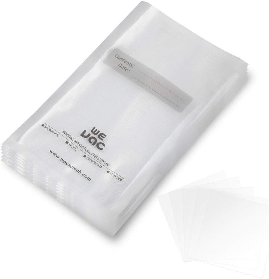 Wevac Vacuum Sealer Bags - Commercial Grade 100 Pint, 6x10 Inch | BPA Free, Heavy Duty for Food Storage