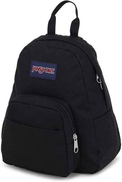 JanSport Half Pint Mini Backpack - Durable 10.2L Bag with Adjustable Straps & Zippered Pocket | Black