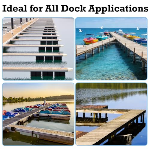 26ft Black Boat Dock Bumpers with Mounting Screws - Piling & Pier Rub Rail Guard