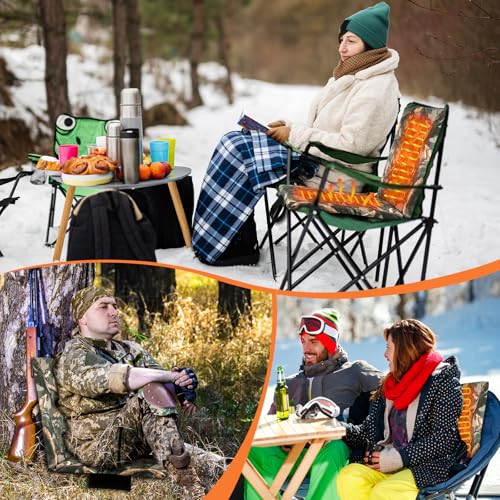 Heated Hunting Seat Cushion with Back Support - Woodland Camo, 2 Pack