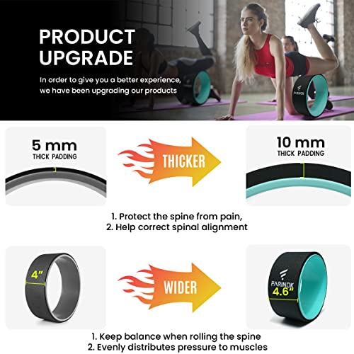 13-Inch Yoga Wheel for Back Pain Relief - Extra Cushion, Deep Stretch Support