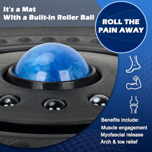 Standing Desk Balance Board with Marble & 360° Rotation - Anti Fatigue Mat for Office & Home Workout