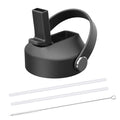 Straw lid for Hydroflask Wide Mouth Water Bottle,Straw Lid Flexible Handle Fit Hydro Flask 12 16 18 20 32 40 64 oz,Sports Straw Cap Flip Top Lid Water Bottle Lid Accessories…