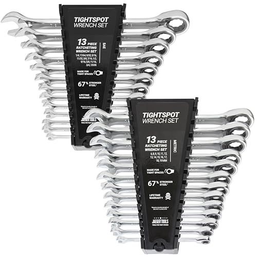 Jaeger 26-Piece Ratcheting Wrench Set - Inch & Metric Combination, Flex Head