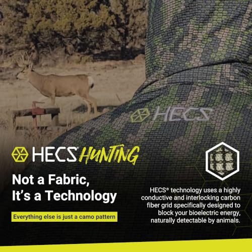 HECS Lightweight Deer Hunting Camo Suit Set - Everywhere Green, Large