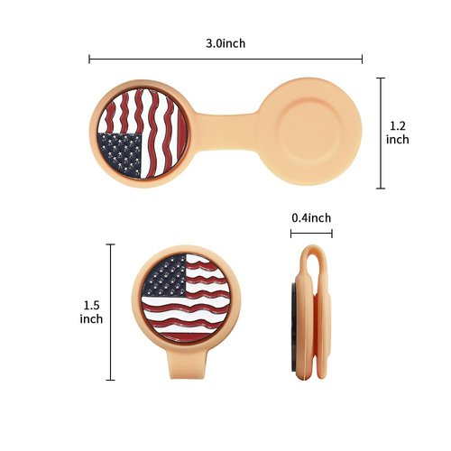 Golf Hat Clips, Stronger Magnetic Hat Clip & Travel Clip, Silicone Magnetic Cable Ties, Magnetic Bookmarks Set, Hat Clips Set For Golf Hats Caps Visors, Ideal Golf Gift, Bookish Gift (4-Pack)