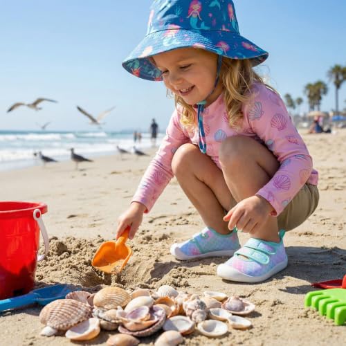 Toddler Water Shoes Boys Girls Summer Beach Quick Dry Non Slip Aqua Socks - 7 Teal Scale