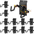 Yaocom 10 Pcs Slotted Panel Wall Mount Pistol Holders - Adjustable Gun Display Kit