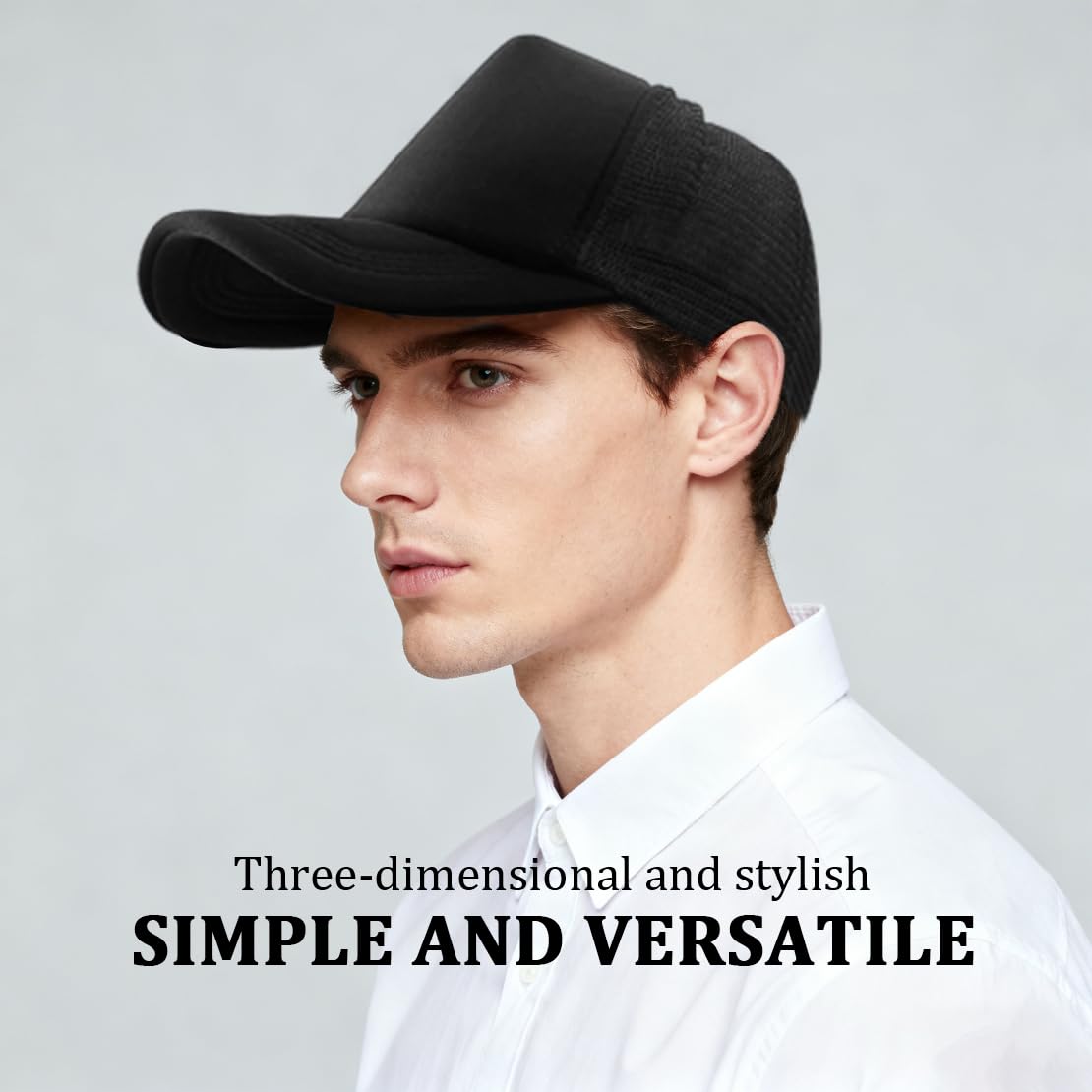 24 Pcs Batch Trucker Hats Bulk Beach Hats for Men Mesh Back Ball Cap Rugged Classic Baseball Trucker Cap for Men and Women (US, Alpha, One Size, Black 24 Pack)