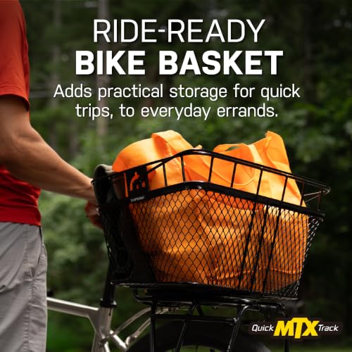 Rear Bike Basket for Cycling Storage - Durable Metal Mountable Carrier